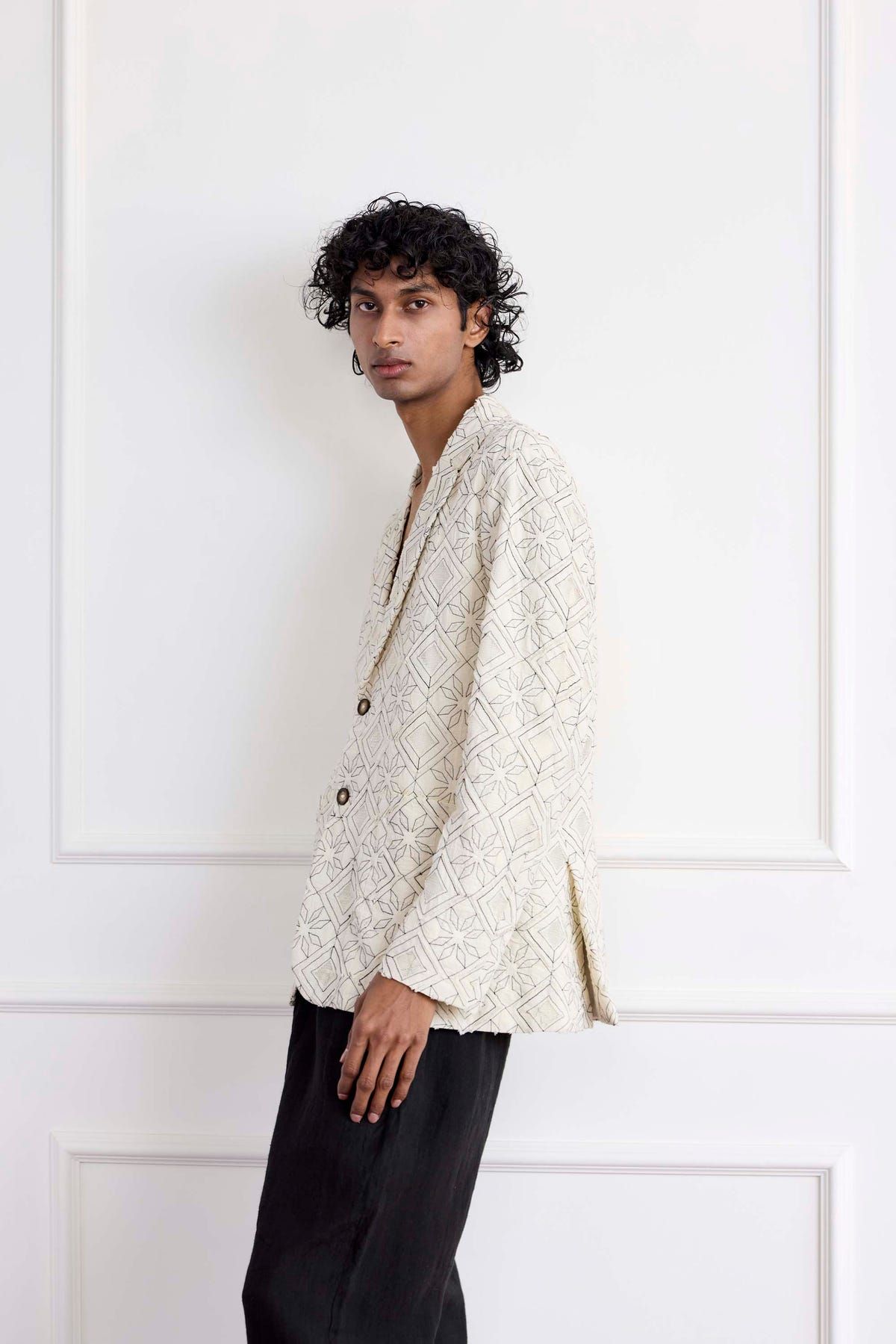 Embroidered Blazer Jacket - image 6