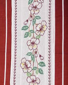Floral Cross Stitch Embroidered Table Runner view 1