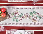 Floral Cross Stitch Embroidered Table Runner view 2