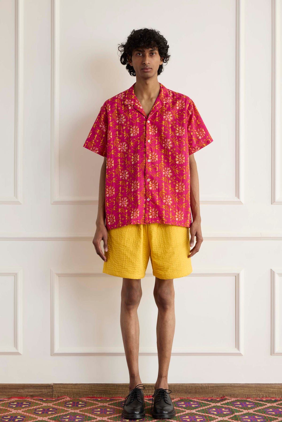 Block-Printed Floral Shirt - image 1