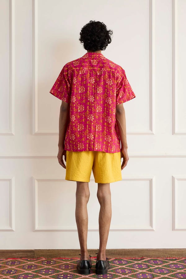 Harago — Block-Printed Floral Shirt