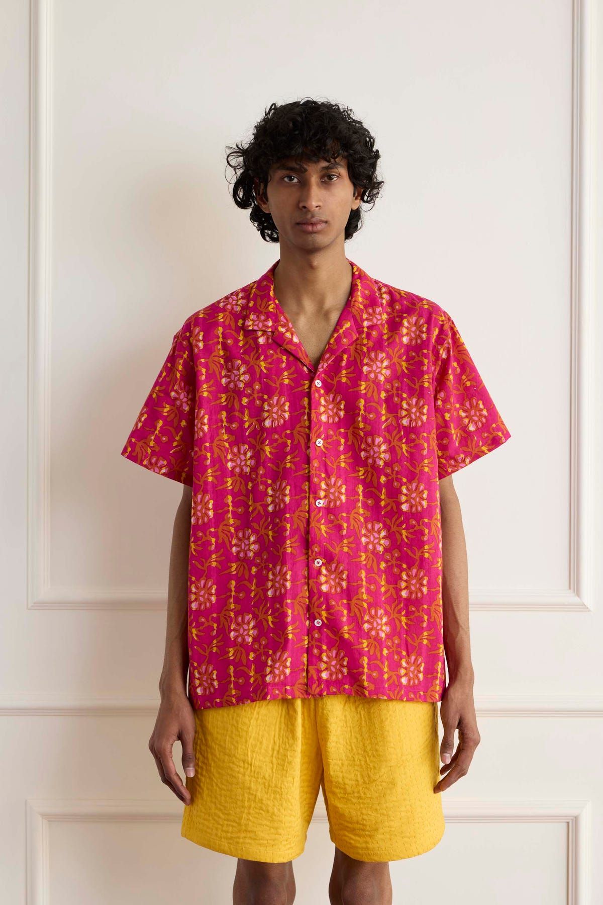 Block-Printed Floral Shirt - image 3