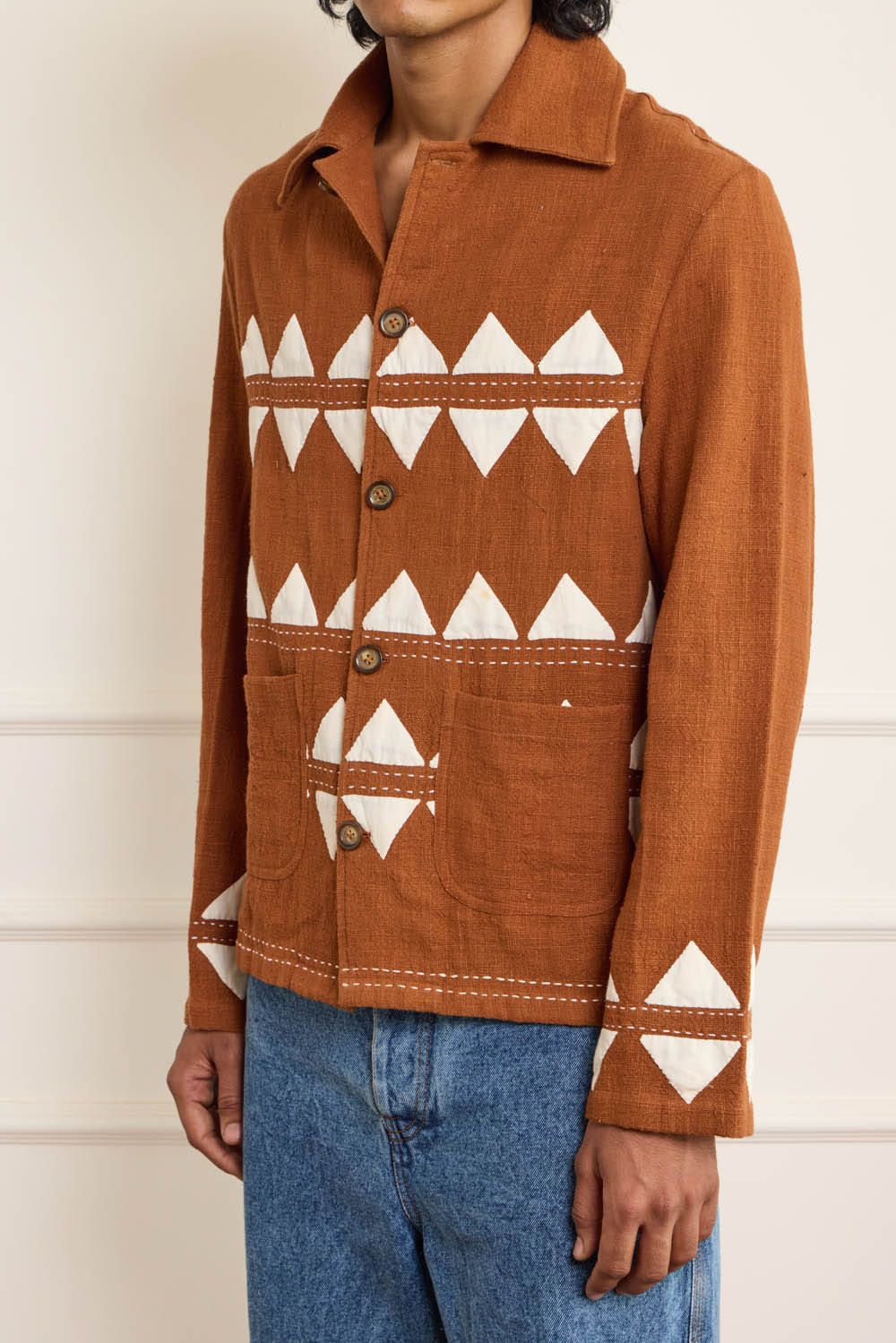 Brown Applique Jacket - image 4
