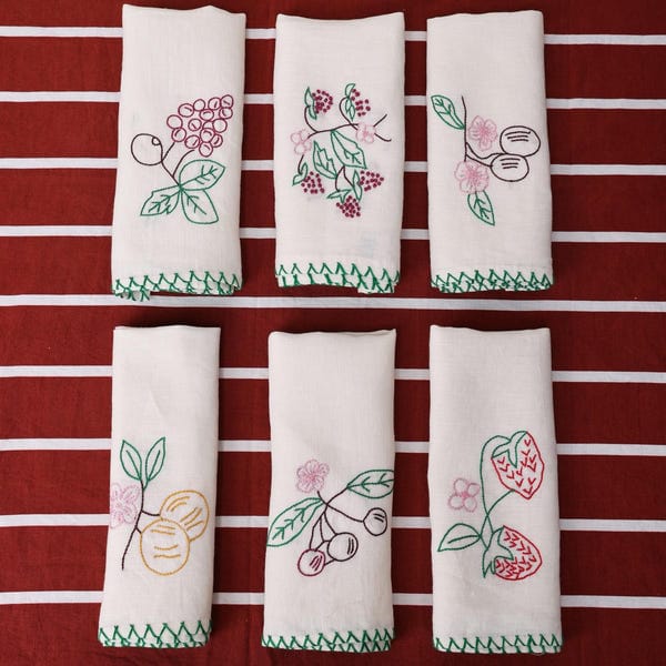 Harago — Fruit Embroidered Table Napkin