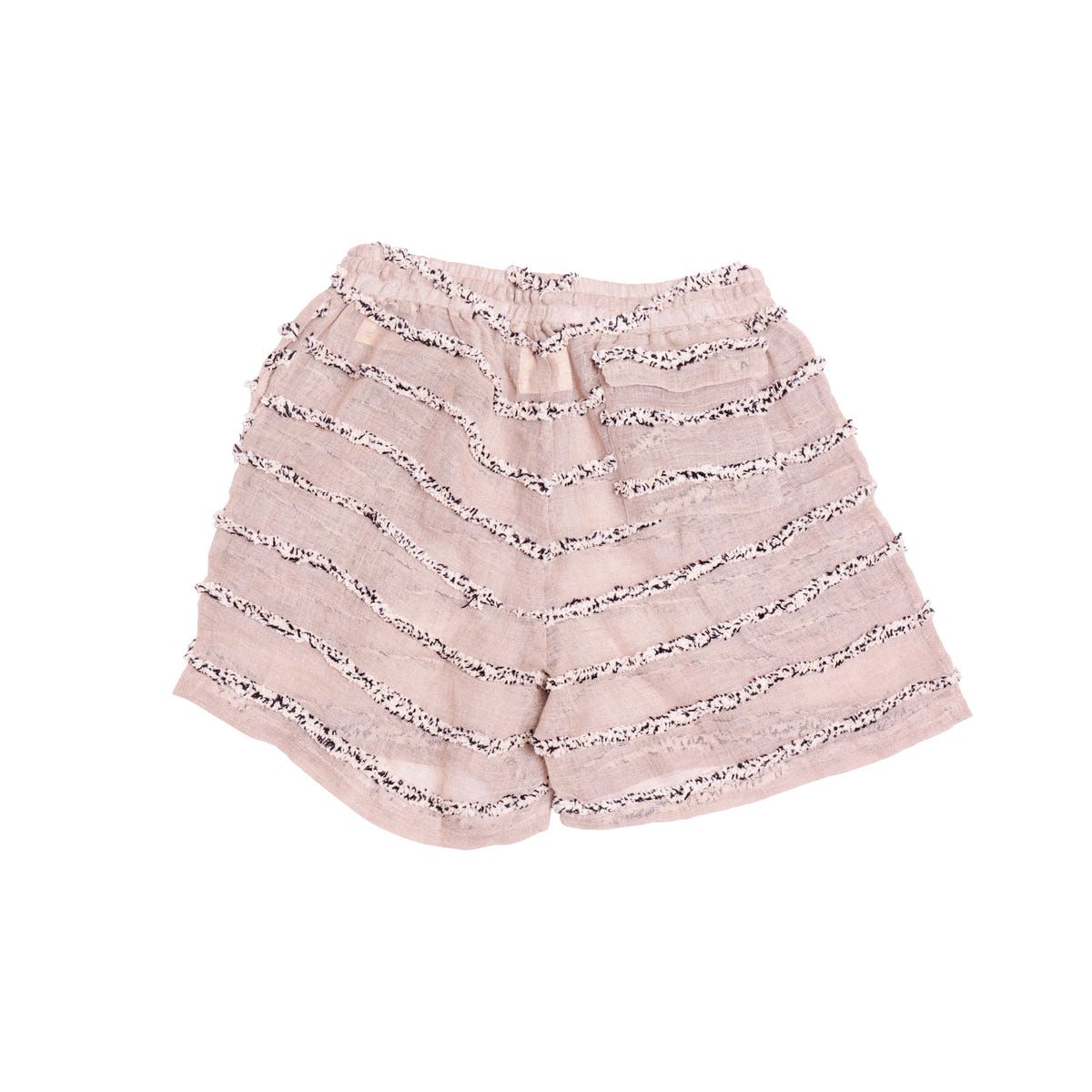 Fringe Stripe Linen Shorts - image 2