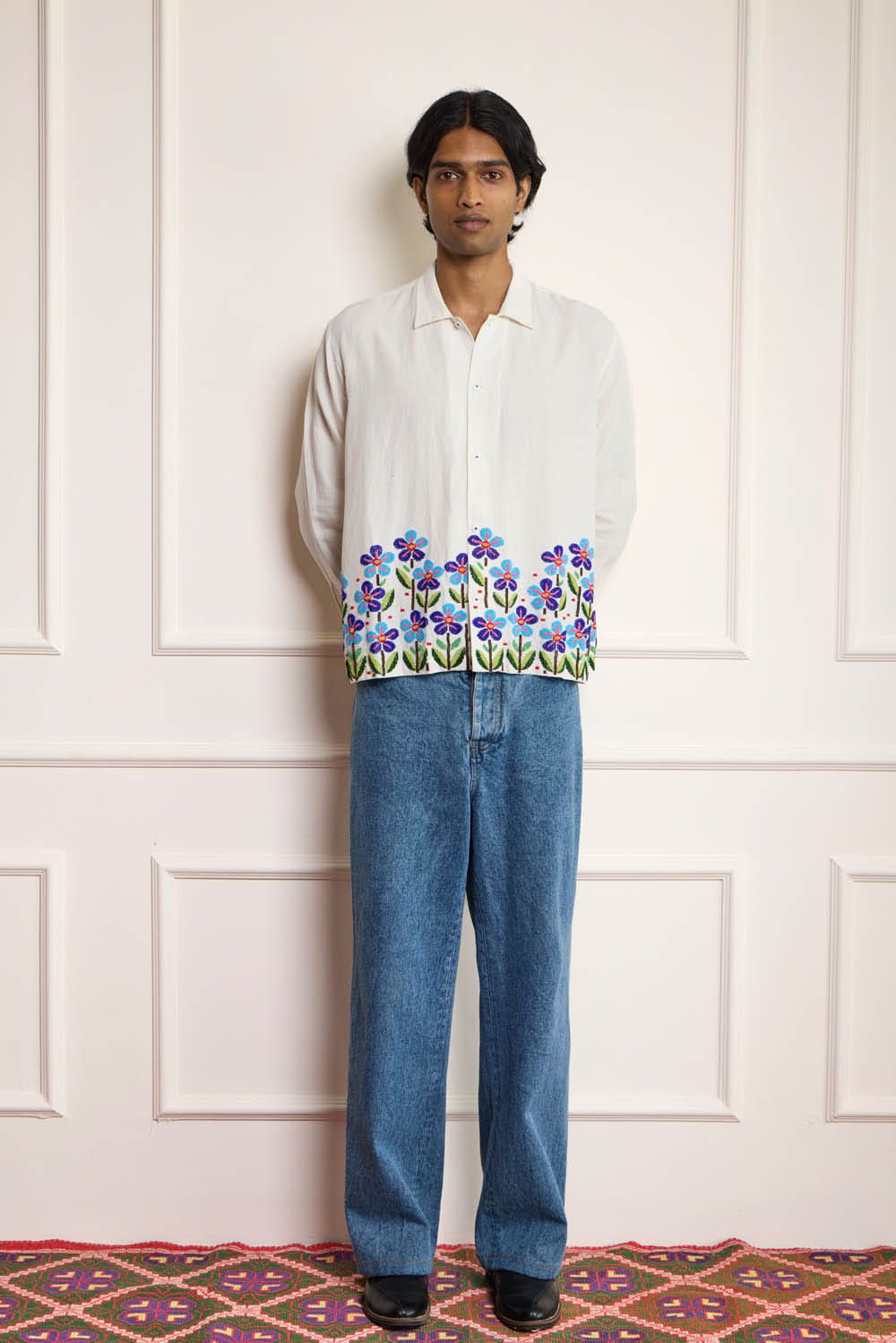 Linen Beaded Shirt - image 1