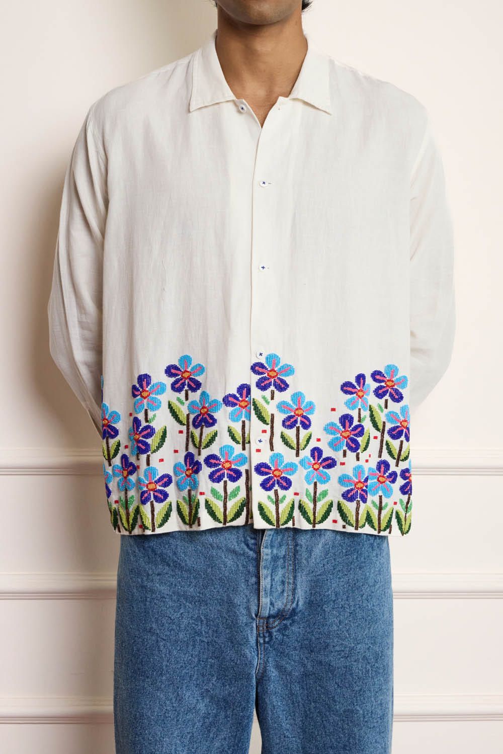 Linen Beaded Shirt - image 3