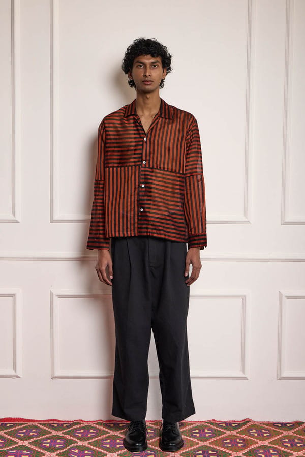 Harago — Silk Patchwork Shirt
