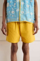 Yellow Kantha Shorts view 1