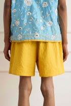 Yellow Kantha Shorts view 2