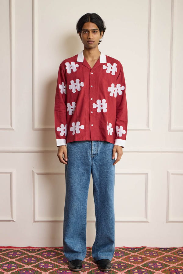 Harago — Cloud Applique Shirt