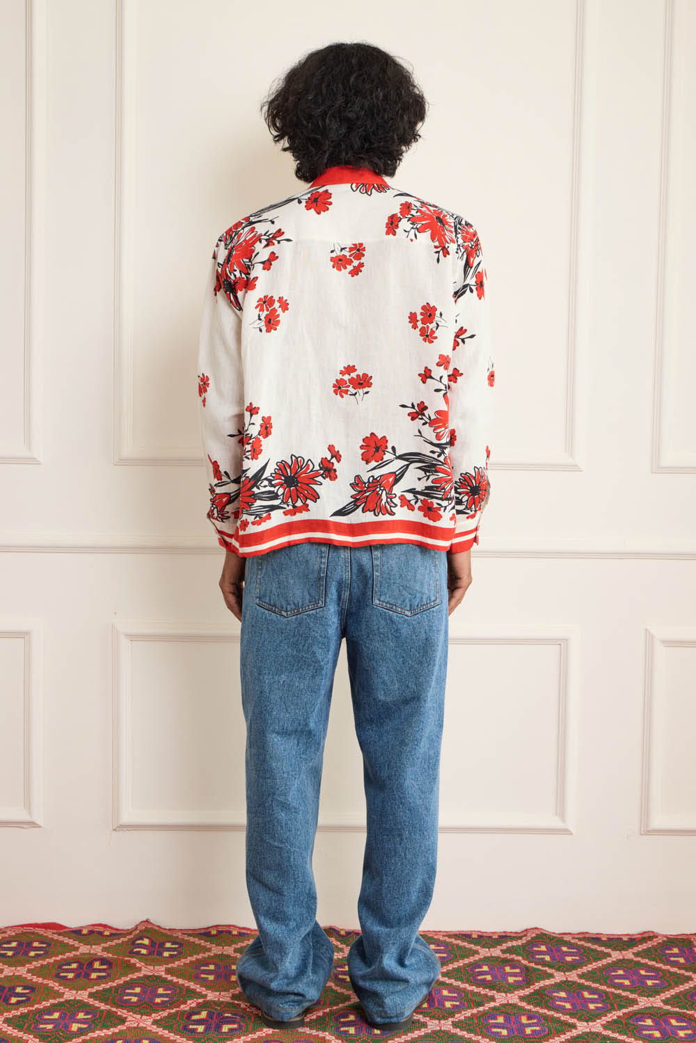 1960’s Tablecloth Linen Shirt - image 2
