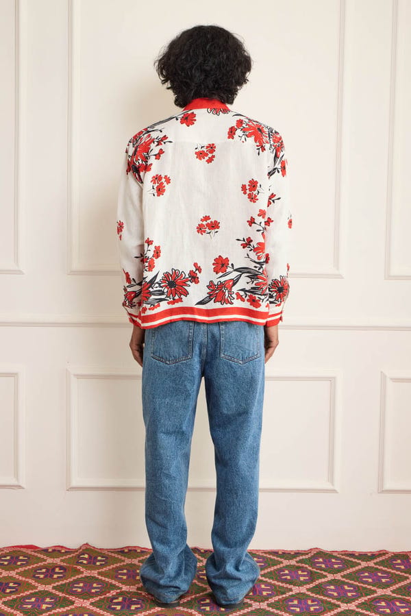 Harago — 1960’s Tablecloth Linen Shirt