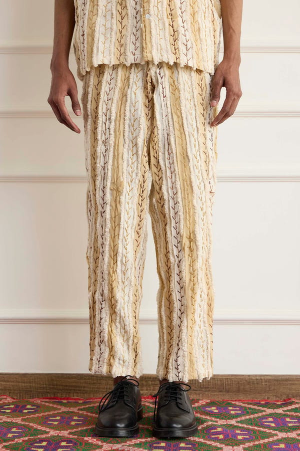Harago — Fringe Stripe Pant