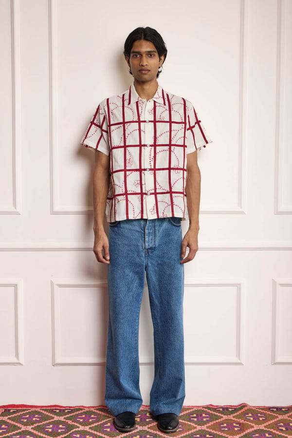 Harago — Bloom Trail Embroidered Shirt