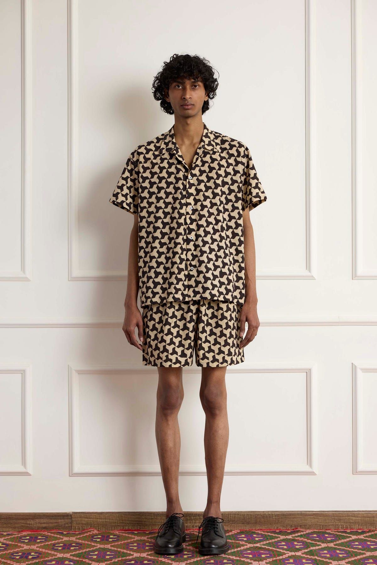 Geometric Block Print Shirt - image 1