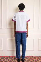Floral Cross Stitch Embroidered Shirt view 2