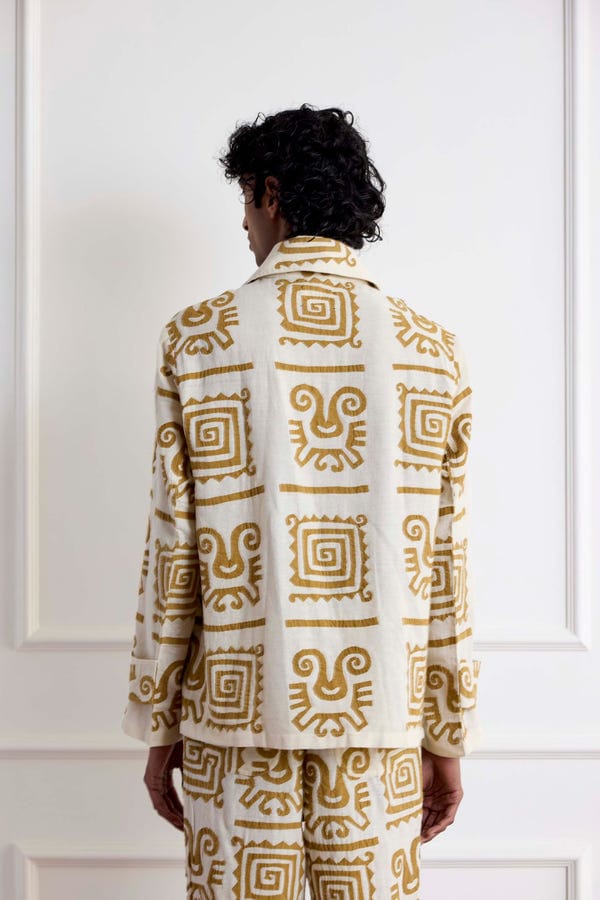 Harago — Appliqué Blouson Jacket
