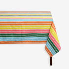Block Printed Stripe Tablecloth view 1