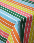 Block Printed Stripe Tablecloth view 2