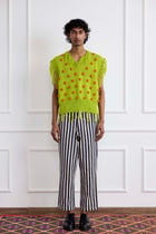 Green Fringed Vest view 1