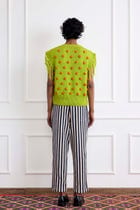 Green Fringed Vest view 2