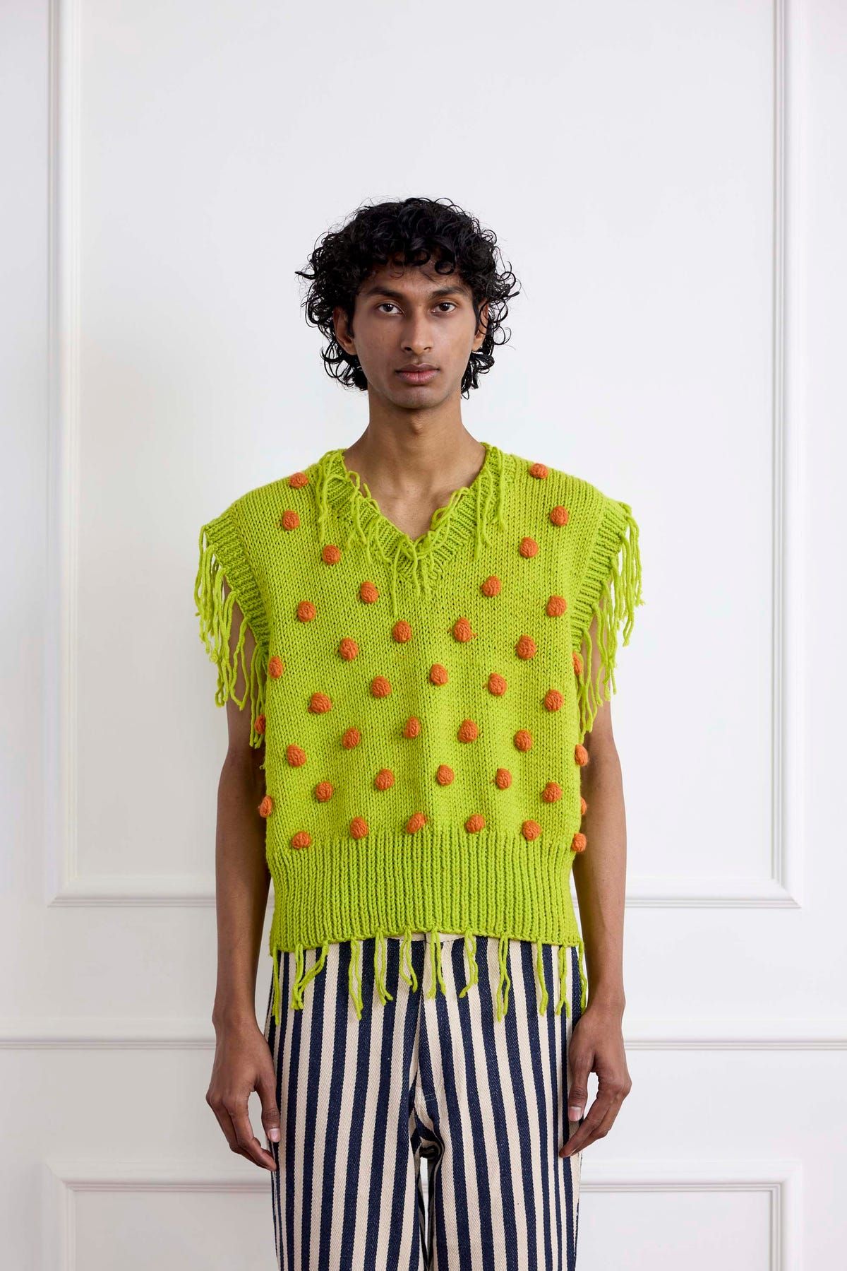Green Fringed Vest - image 3