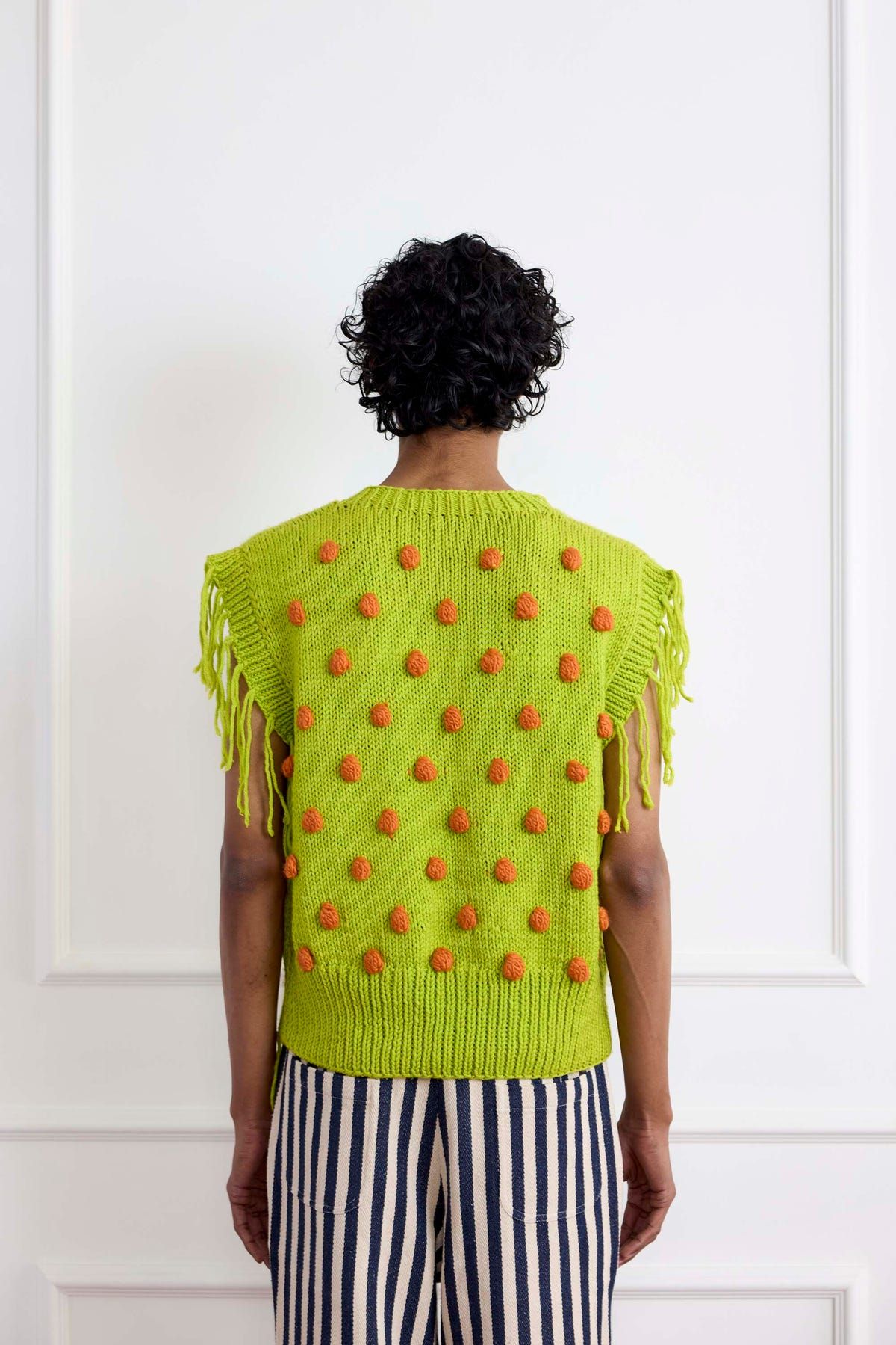 Green Fringed Vest - image 4