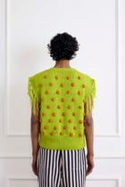 Green Fringed Vest view 4