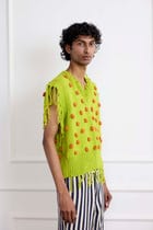 Green Fringed Vest view 5