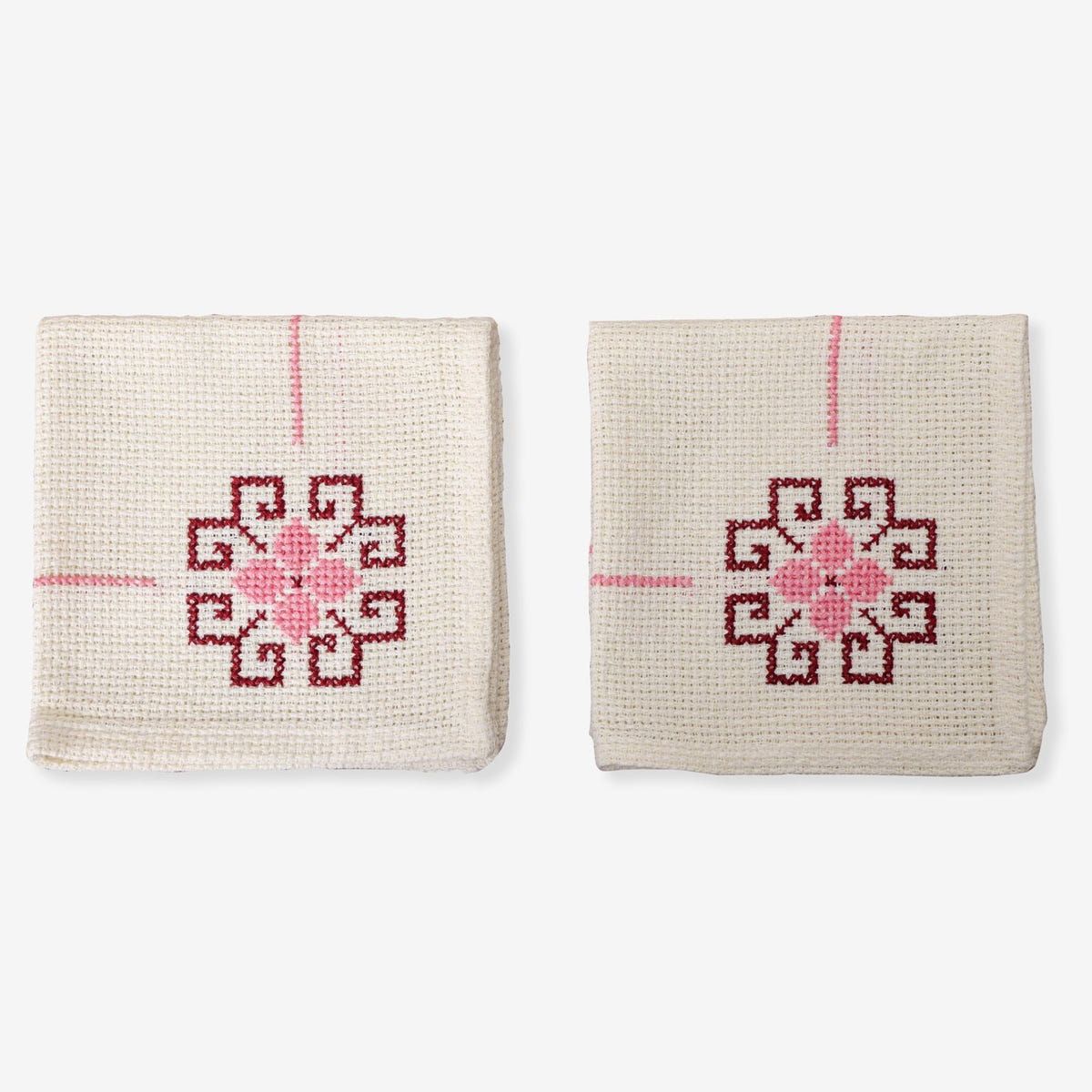 Cross Stitch Embroidered Table Napkin - image 1
