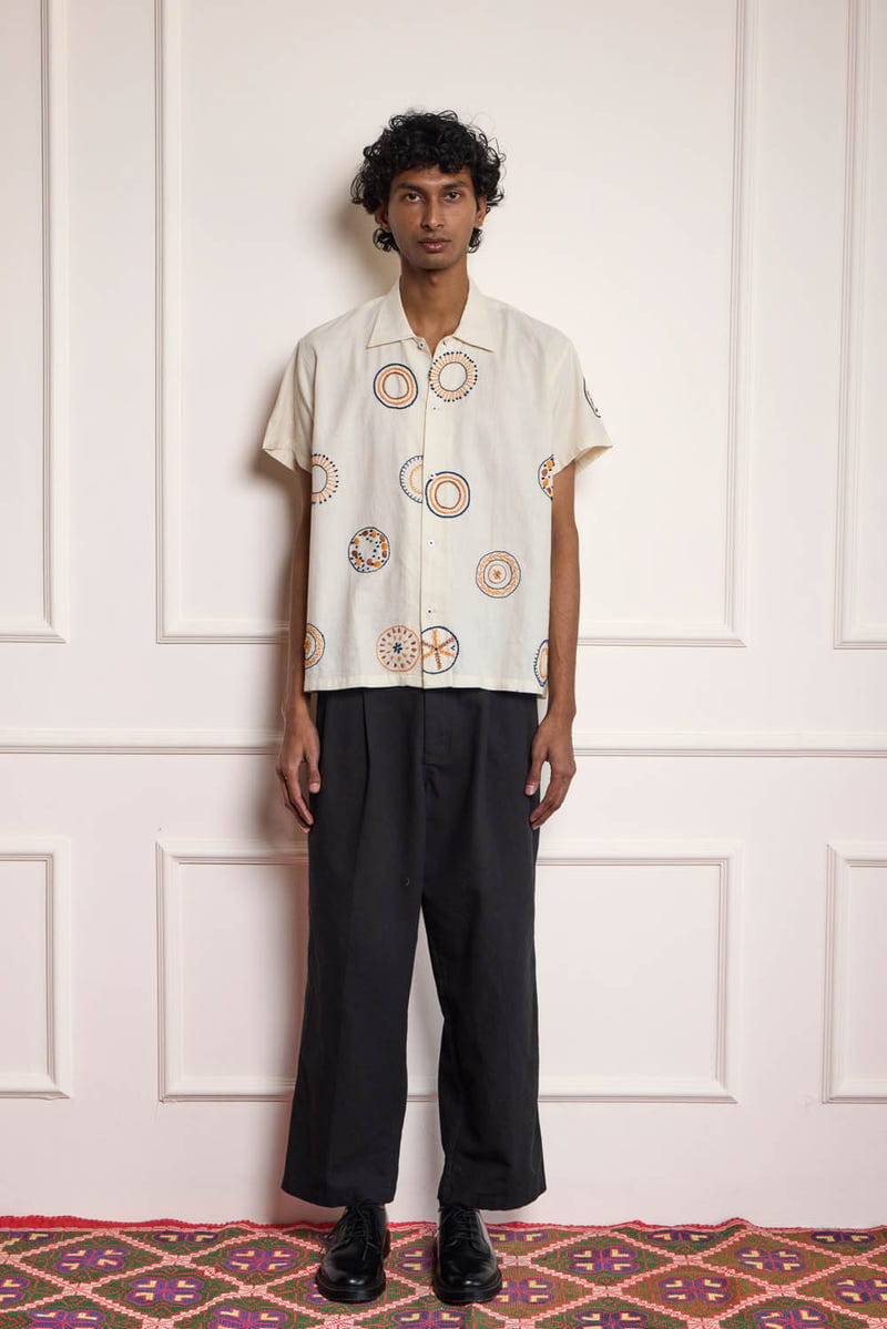 Khadi Embroidered Shirt