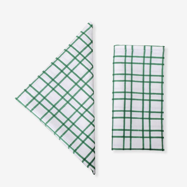 Harago — Block Printed Napkin - Green