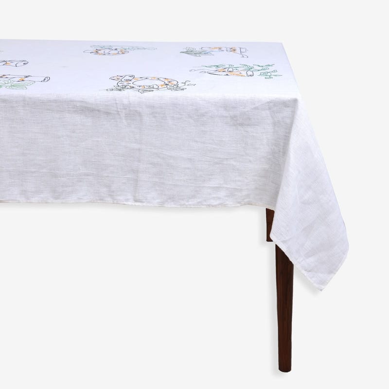 Vintage Embroidered Tablecloth