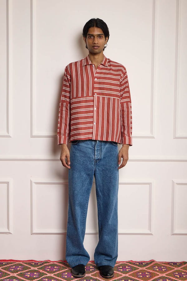 Harago — Stripes Linen Shirt