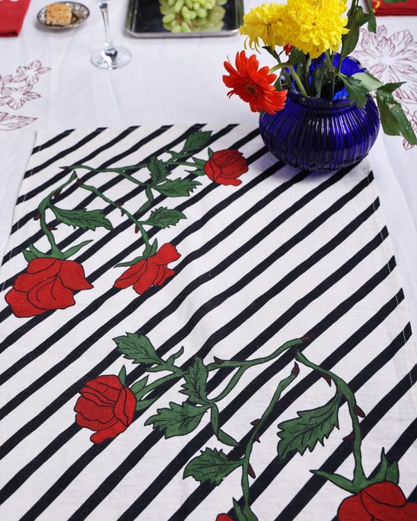 Harago — Rose Printed Tea Towel