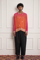 Ombre Silk Embroidered Shirt view 1