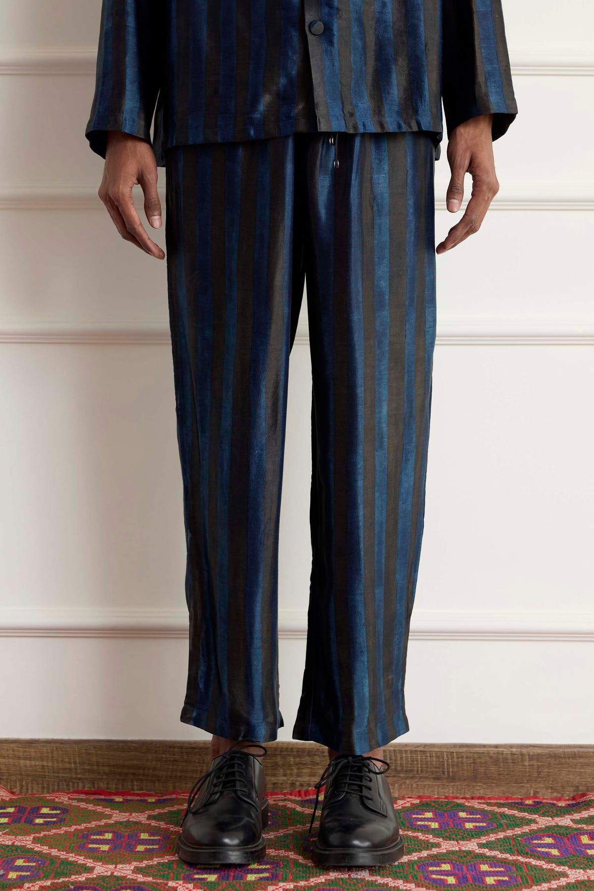 Silk Striped Pants - image 1