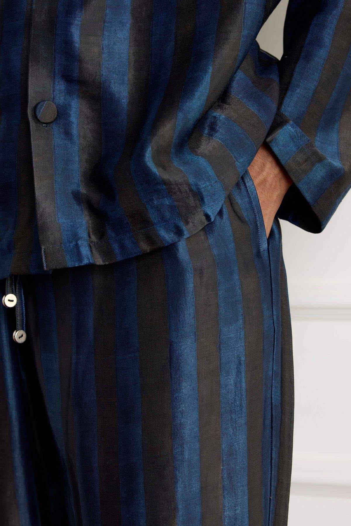 Silk Striped Pants - image 4