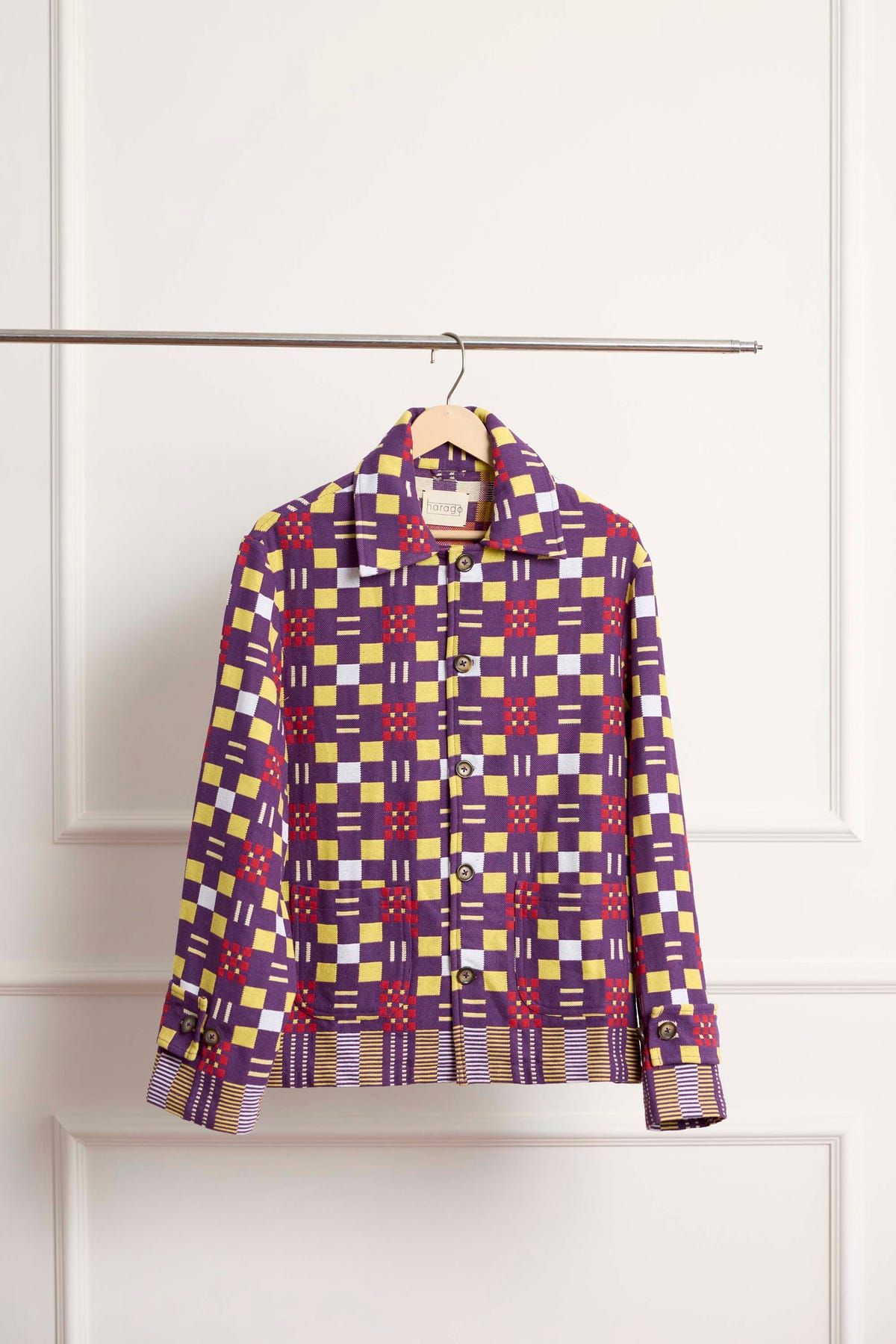 Geometric Pattern Textured Blouson - image 1