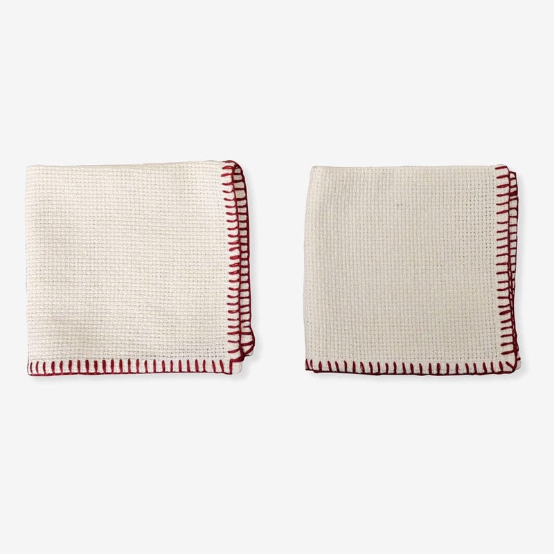 Blanket Stitch Embroidered Table Napkin