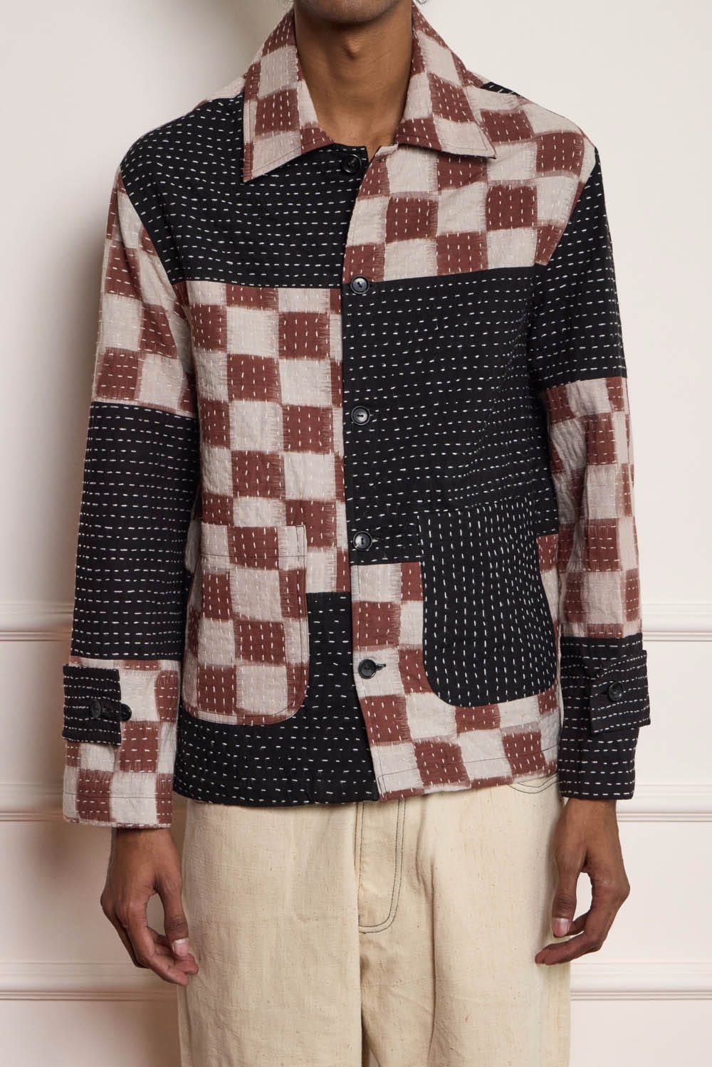 Ikat Kantha Quilted Jacket - image 3