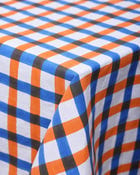 Block Printed Grid Tablecloth view 2