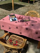 Rose Cross-Stitch Embroidered Tablecloth view 3