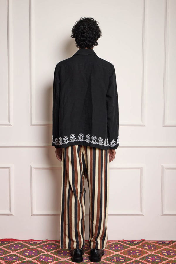 Harago — Beaded Popover Shirt