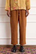 Brown Cotton Pants view 1