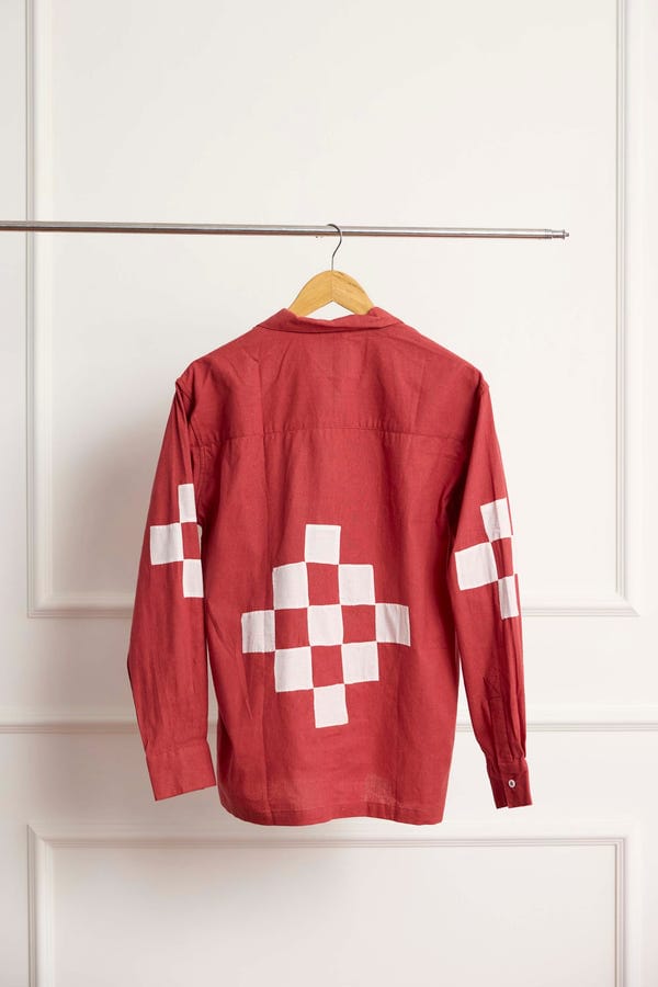 Harago — Applique Long Sleeve Shirt