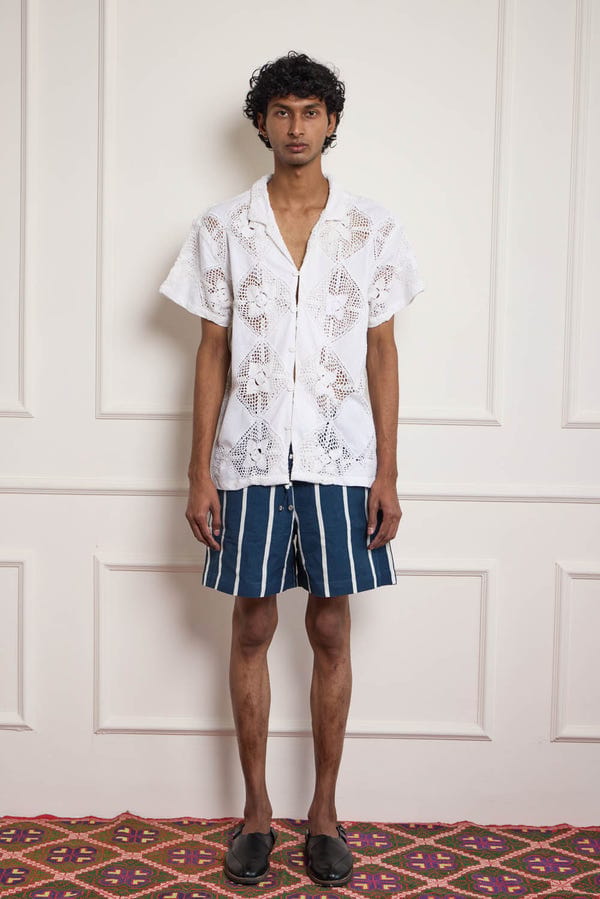 Harago — Crochet Patch Shirt