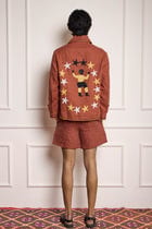 Applique Kantha Blouson Jacket view 2