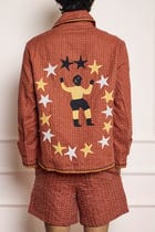 Applique Kantha Blouson Jacket view 3